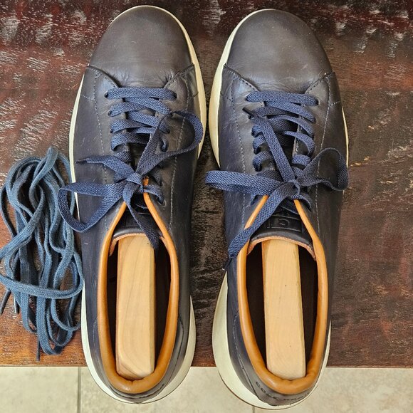 Cole Haan Men's GrandPro Leather Sneaker, Navy, Sz 11.5 - Picture 6 of 16